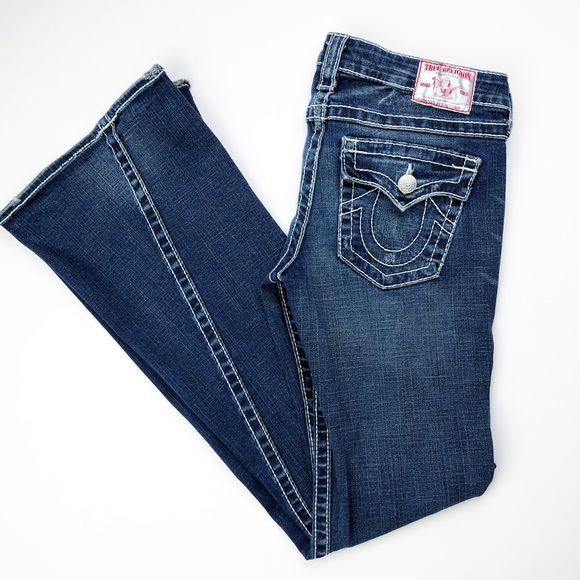 True Religion Denim - True Religion Disco Joey Big T Flare Leg Jeans